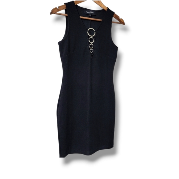 Haus Of Pixie Bodycon Little Black Cocktail Dress | M - Picture 2 of 8